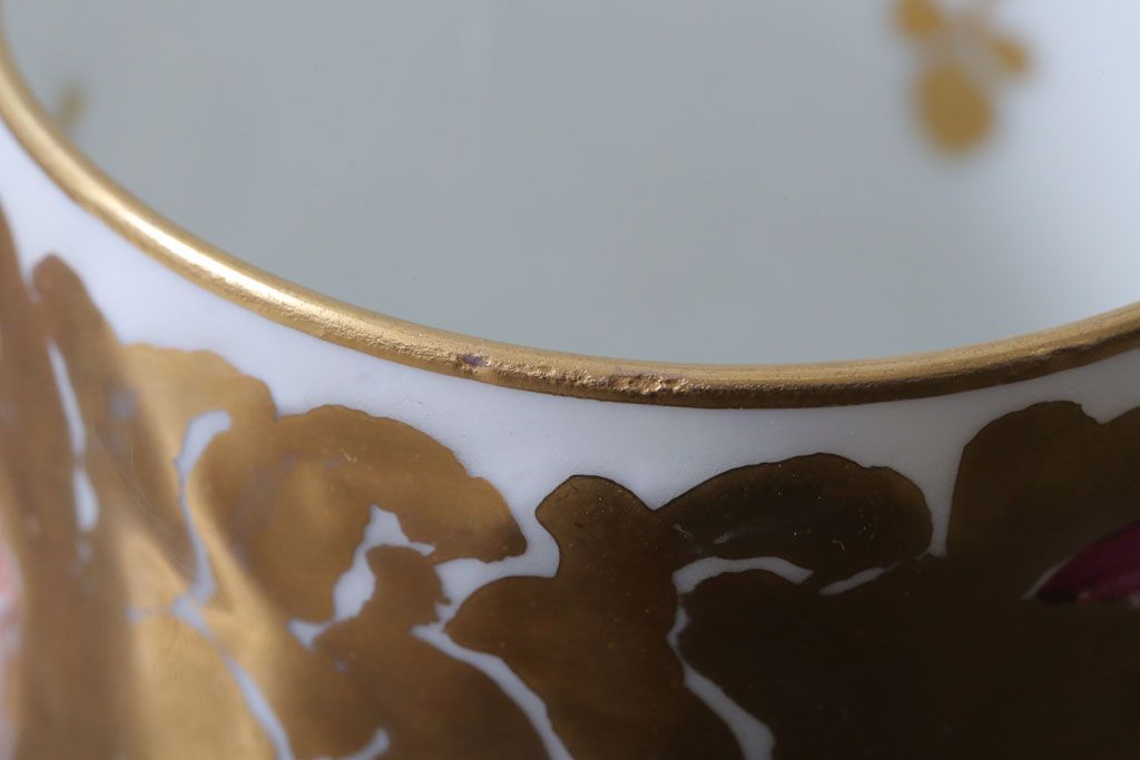 アンティーク雑貨　アンティーク　イタリアRichard Ginori(リチャード・ジノリ)　カポディモンテ　カップ&ソーサー2客セット(洋食器)