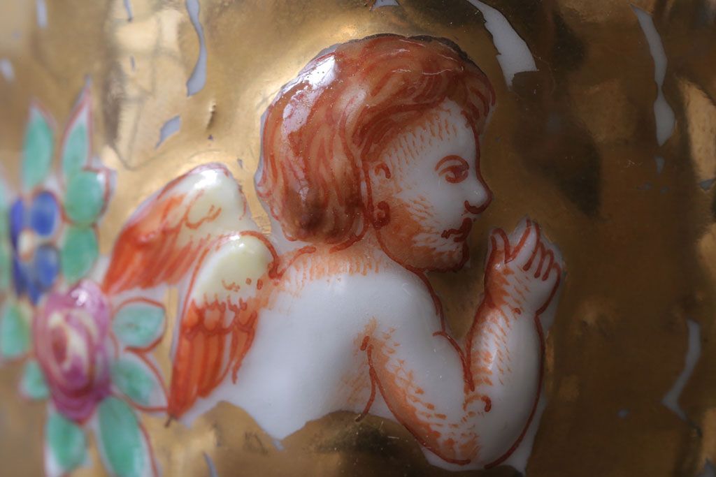 アンティーク雑貨　アンティーク　イタリアRichard Ginori(リチャード・ジノリ)　カポディモンテ　カップ&ソーサー2客セット(洋食器)