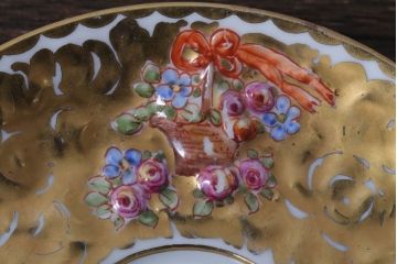 アンティーク雑貨　アンティーク　イタリアRichard Ginori(リチャード・ジノリ)　カポディモンテ　カップ&ソーサー2客セット(洋食器)