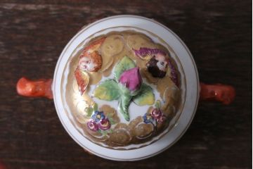 アンティーク雑貨　アンティーク　イタリアRichard Ginori(リチャード・ジノリ)　カポディモンテ　クリーマー・シュガーポット2点セット(洋食器)