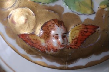 アンティーク雑貨　アンティーク　イタリアRichard Ginori(リチャード・ジノリ)　カポディモンテ　クリーマー・シュガーポット2点セット(洋食器)