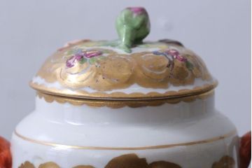 アンティーク雑貨　アンティーク　イタリアRichard Ginori(リチャード・ジノリ)　カポディモンテ　クリーマー・シュガーポット2点セット(洋食器)