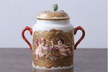 アンティーク雑貨　アンティーク　イタリアRichard Ginori(リチャード・ジノリ)　カポディモンテ　クリーマー・シュガーポット2点セット(洋食器)