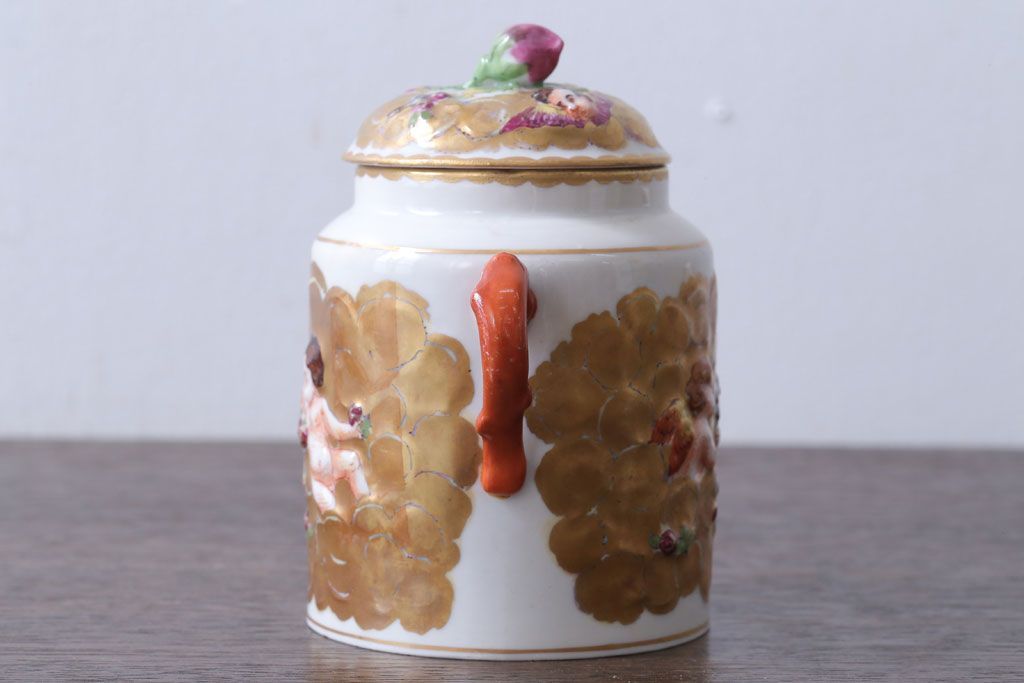 アンティーク雑貨　アンティーク　イタリアRichard Ginori(リチャード・ジノリ)　カポディモンテ　クリーマー・シュガーポット2点セット(洋食器)