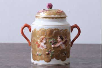 アンティーク雑貨　アンティーク　イタリアRichard Ginori(リチャード・ジノリ)　カポディモンテ　クリーマー・シュガーポット2点セット(洋食器)