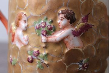 アンティーク雑貨　アンティーク　イタリアRichard Ginori(リチャード・ジノリ)　カポディモンテ　クリーマー・シュガーポット2点セット(洋食器)