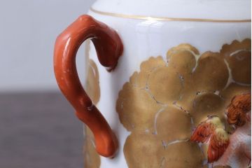 アンティーク雑貨　アンティーク　イタリアRichard Ginori(リチャード・ジノリ)　カポディモンテ　クリーマー・シュガーポット2点セット(洋食器)