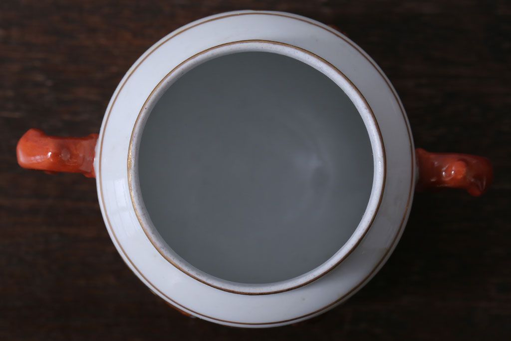 アンティーク雑貨　アンティーク　イタリアRichard Ginori(リチャード・ジノリ)　カポディモンテ　クリーマー・シュガーポット2点セット(洋食器)