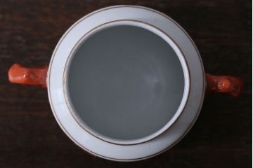 アンティーク雑貨　アンティーク　イタリアRichard Ginori(リチャード・ジノリ)　カポディモンテ　クリーマー・シュガーポット2点セット(洋食器)