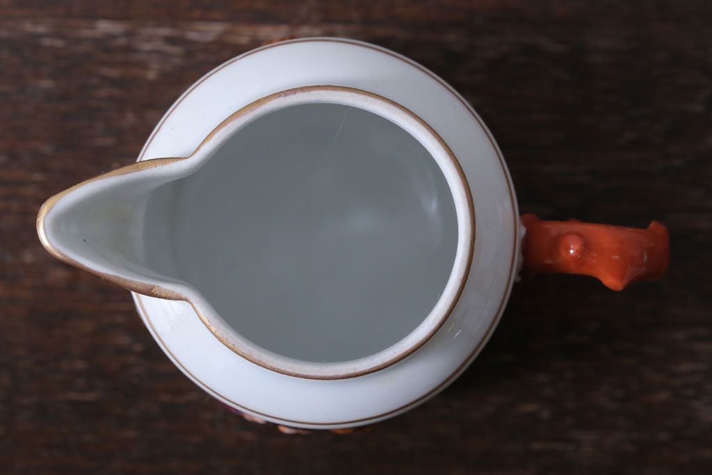 アンティーク雑貨　アンティーク　イタリアRichard Ginori(リチャード・ジノリ)　カポディモンテ　クリーマー・シュガーポット2点セット(洋食器)