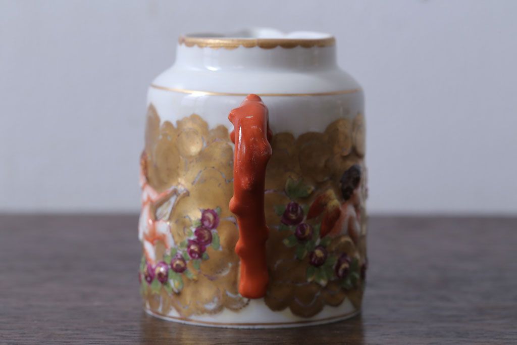 アンティーク雑貨　アンティーク　イタリアRichard Ginori(リチャード・ジノリ)　カポディモンテ　クリーマー・シュガーポット2点セット(洋食器)