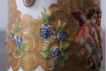 アンティーク雑貨　アンティーク　イタリアRichard Ginori(リチャード・ジノリ)　カポディモンテ　クリーマー・シュガーポット2点セット(洋食器)