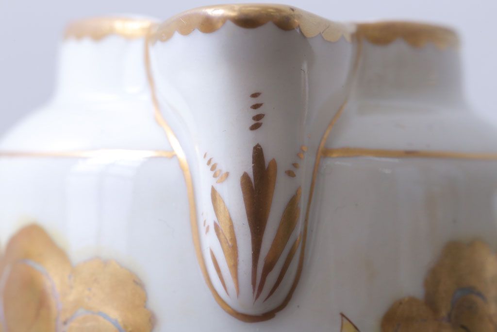 アンティーク雑貨　アンティーク　イタリアRichard Ginori(リチャード・ジノリ)　カポディモンテ　クリーマー・シュガーポット2点セット(洋食器)