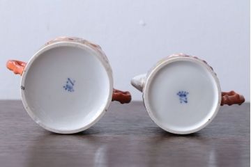 アンティーク雑貨　アンティーク　イタリアRichard Ginori(リチャード・ジノリ)　カポディモンテ　クリーマー・シュガーポット2点セット(洋食器)