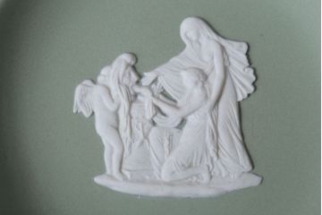 アンティーク雑貨　中古　イギリスWedgwood(ウェッジウッド)　ジャスパー グリーン　灰皿