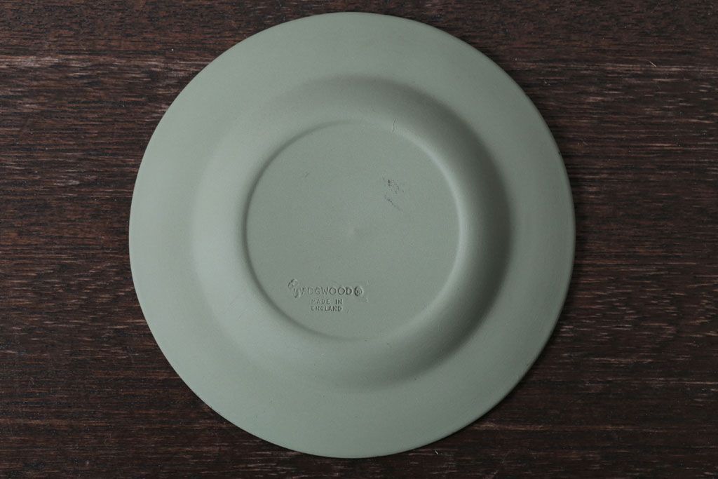 アンティーク雑貨　中古　イギリスWedgwood(ウェッジウッド)　ジャスパー グリーン　灰皿