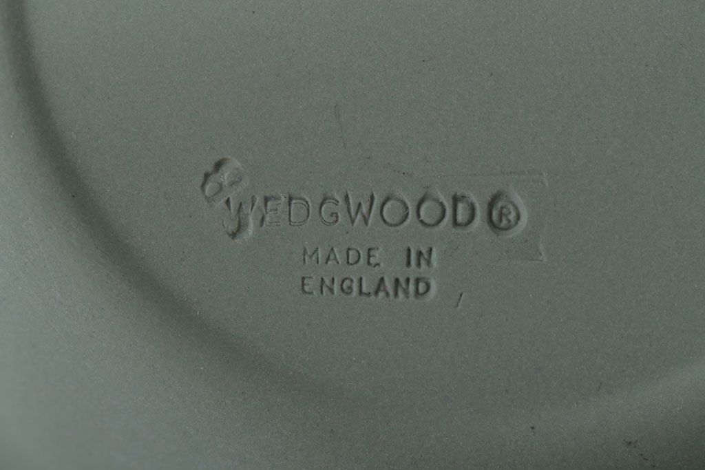 アンティーク雑貨　中古　イギリスWedgwood(ウェッジウッド)　ジャスパー グリーン　灰皿