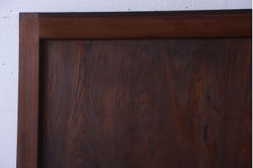 古民具・骨董　組子入りすりガラス帯のアンティーク板戸2枚セット