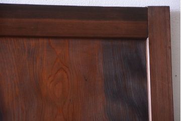 古民具・骨董　組子入りすりガラス帯のアンティーク板戸