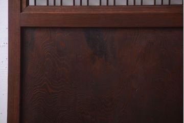 古民具・骨董　組子入りすりガラス帯のアンティーク板戸