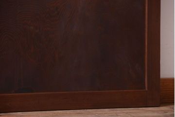 古民具・骨董　組子入りすりガラス帯のアンティーク板戸