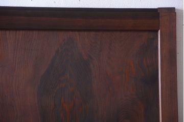 古民具・骨董　組子入りすりガラス帯のアンティーク板戸