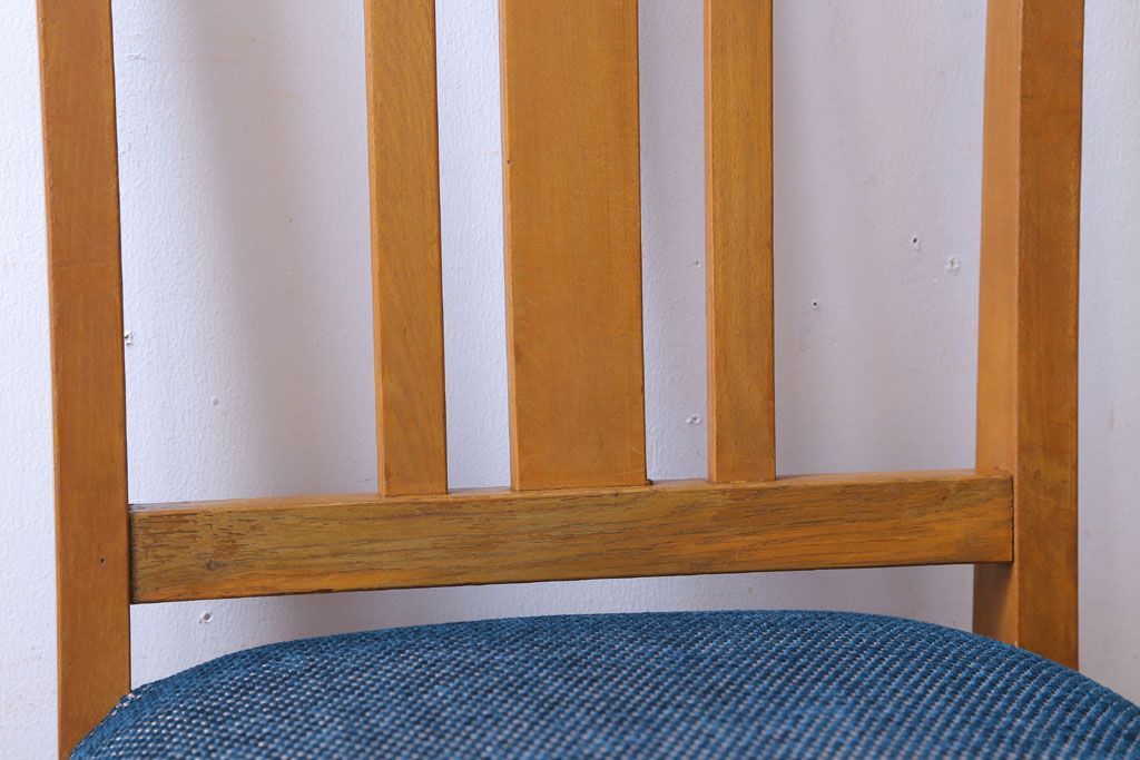 和製アンティーク　ナラ材製!レトロなシンプルチェア(1)