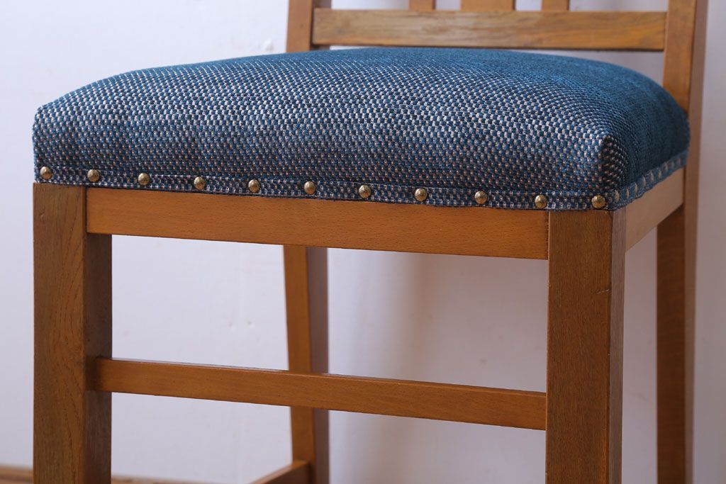 和製アンティーク　ナラ材製!レトロなシンプルチェア(1)