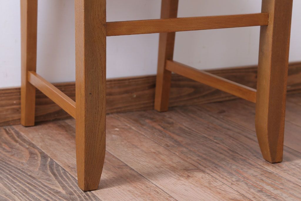 和製アンティーク　ナラ材製!レトロなシンプルチェア(1)