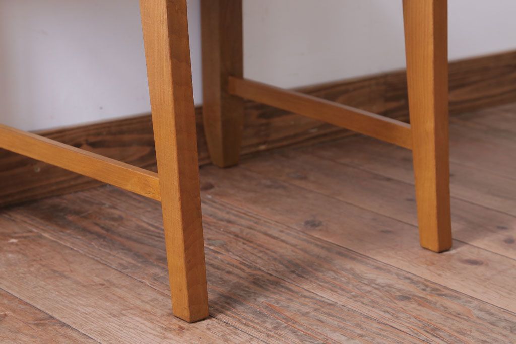 和製アンティーク　ナラ材製!レトロなシンプルチェア(1)