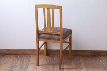 レトロ家具　和製アンティーク　ナラ材製!レトロなシンプルチェア(2)