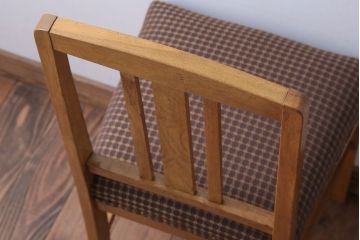 レトロ家具　和製アンティーク　ナラ材製!レトロなシンプルチェア(2)