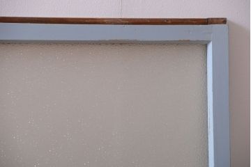 アンティーク　ダイヤガラス入り!ペイントのガラス戸2枚セット(窓)(2)