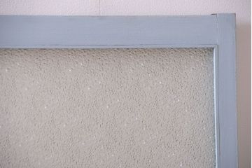 アンティーク　ダイヤガラス入り!ペイントのガラス戸2枚セット(窓)(2)