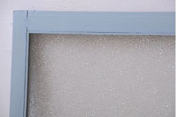 アンティーク　ダイヤガラス入り!ペイントのガラス戸2枚セット(窓)(2)