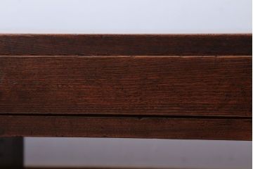 アンティーク家具　古民具・骨董　明治〜大正期!総欅材の高級アンティーク帳場机(両袖机・文机)