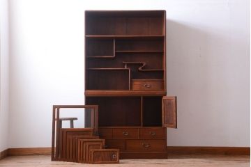 アンティーク家具　和製アンティーク　高級品!前面桑材・側面栗材の重ね茶箪笥