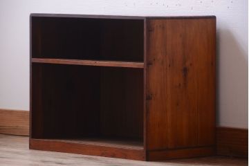 レトロ家具　昭和レトロ　古い木製の小さなオープンラックローボード(飾り棚)