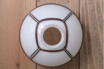 アンティーク　和の雰囲気溢れるガラスシェード天井照明(電傘)