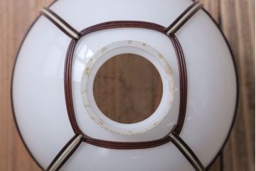 アンティーク　和の雰囲気溢れるガラスシェード天井照明(電傘)