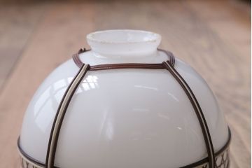 アンティーク　和の雰囲気溢れるガラスシェード天井照明(電傘)