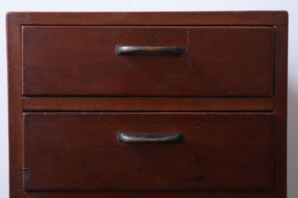レトロ家具　昭和レトロ　古い木製のアンティーク3杯小引き出し