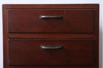 レトロ家具　昭和レトロ　古い木製のアンティーク3杯小引き出し