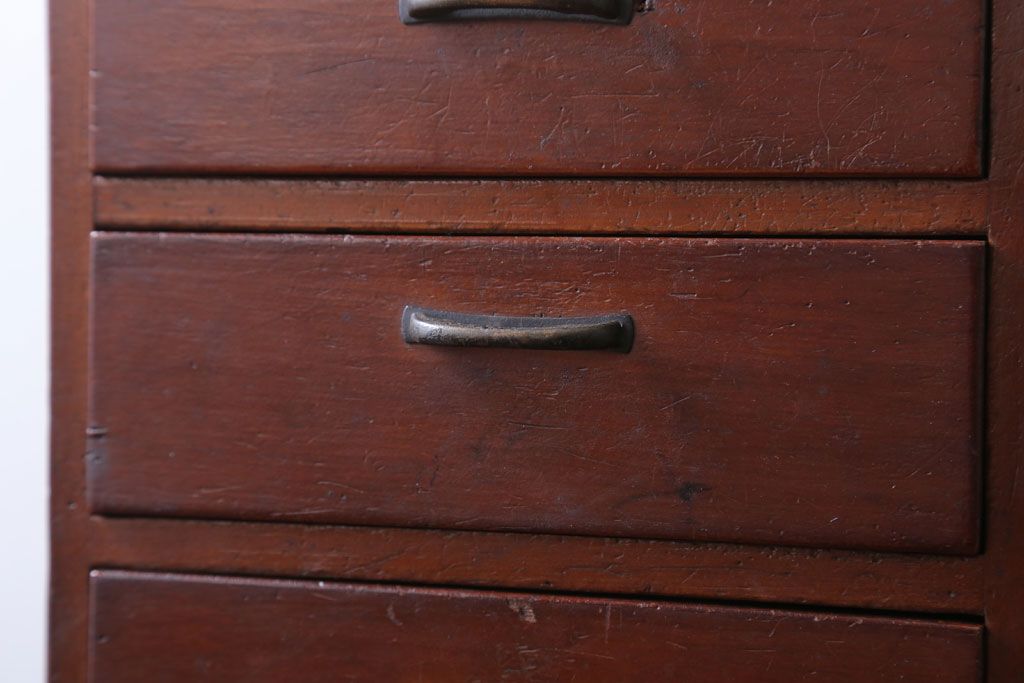 レトロ家具　昭和レトロ　古い木製のアンティーク3杯小引き出し