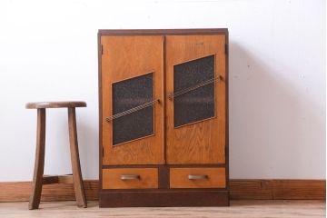 レトロ家具　昭和レトロ　ミッドセンチュリー　古い木製のアンティーク本箱