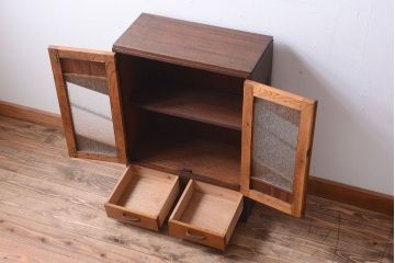 レトロ家具　昭和レトロ　ミッドセンチュリー　古い木製のアンティーク本箱