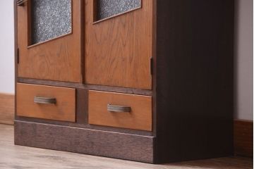 レトロ家具　昭和レトロ　ミッドセンチュリー　古い木製のアンティーク本箱
