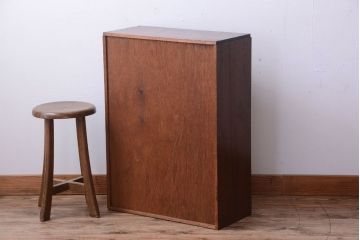 レトロ家具　昭和レトロ　ミッドセンチュリー　古い木製のアンティーク本箱