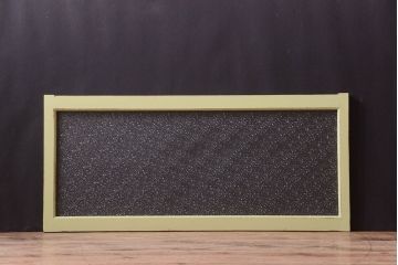 アンティーク　ダイヤガラス入り!グリーンペイントの明り取り(窓)