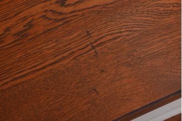 アンティーク家具　アンティークペイント　古いナラ材の上質な組み立て式両袖机(デスク)